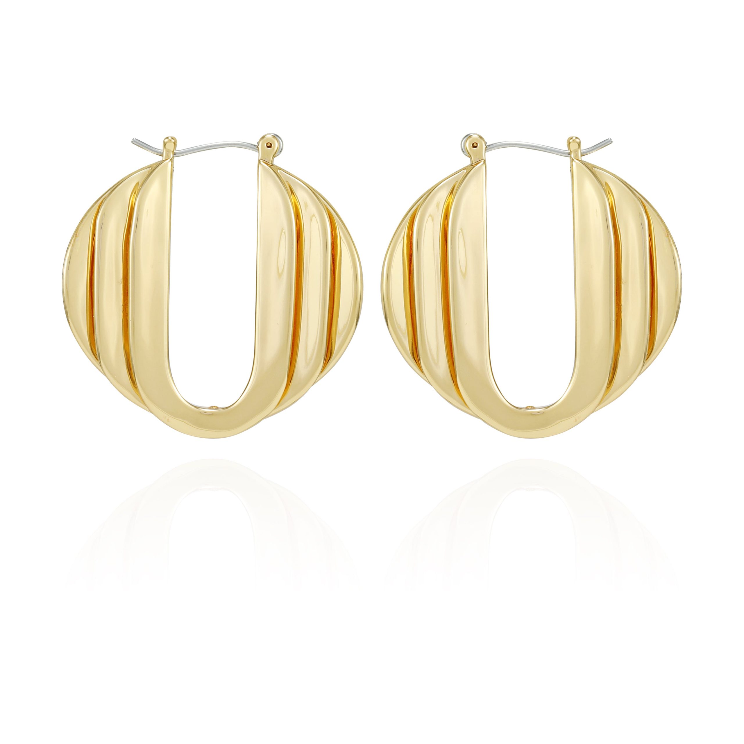 Stacked Link Hoop Earrings
