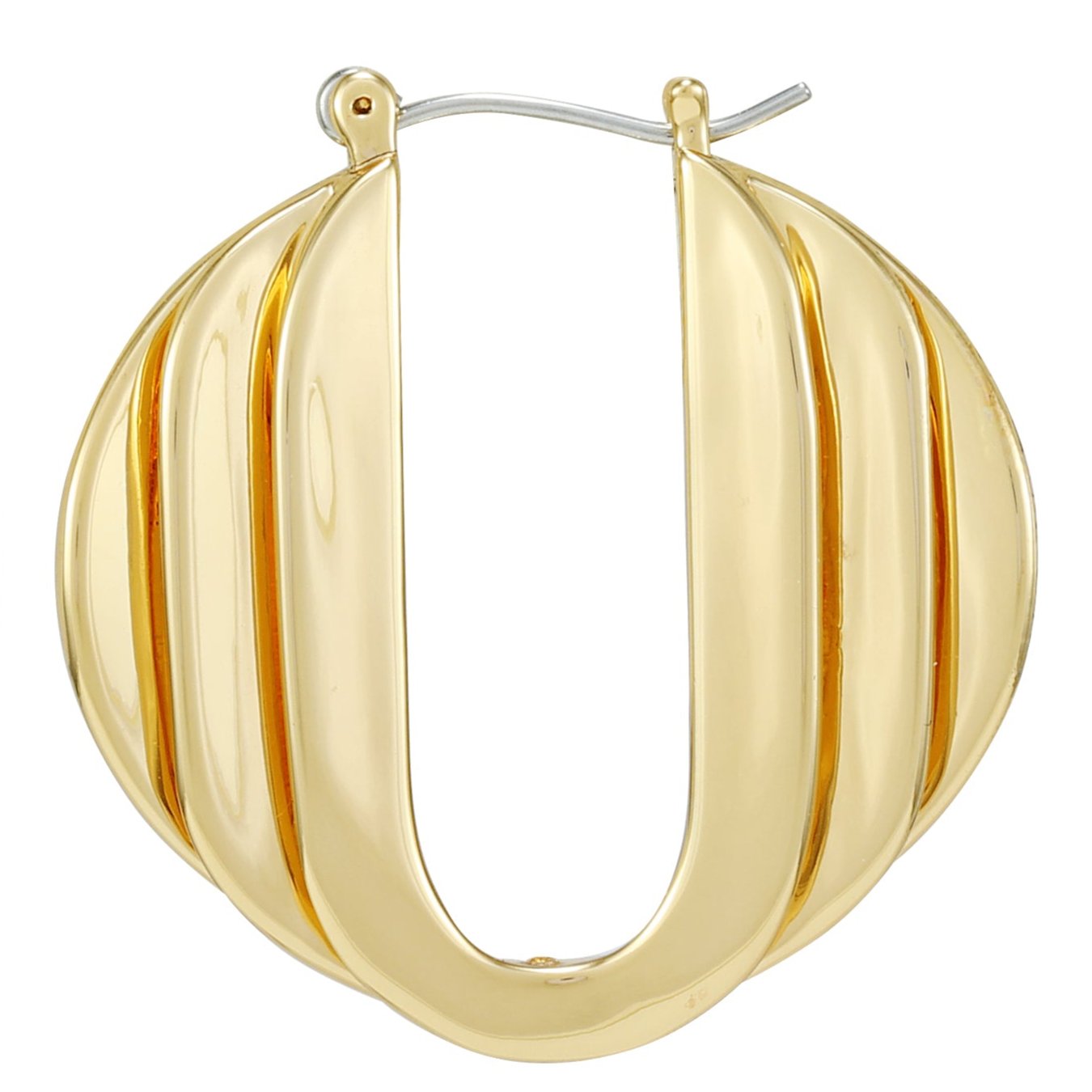 Stacked Link Hoop Earrings - Image 2
