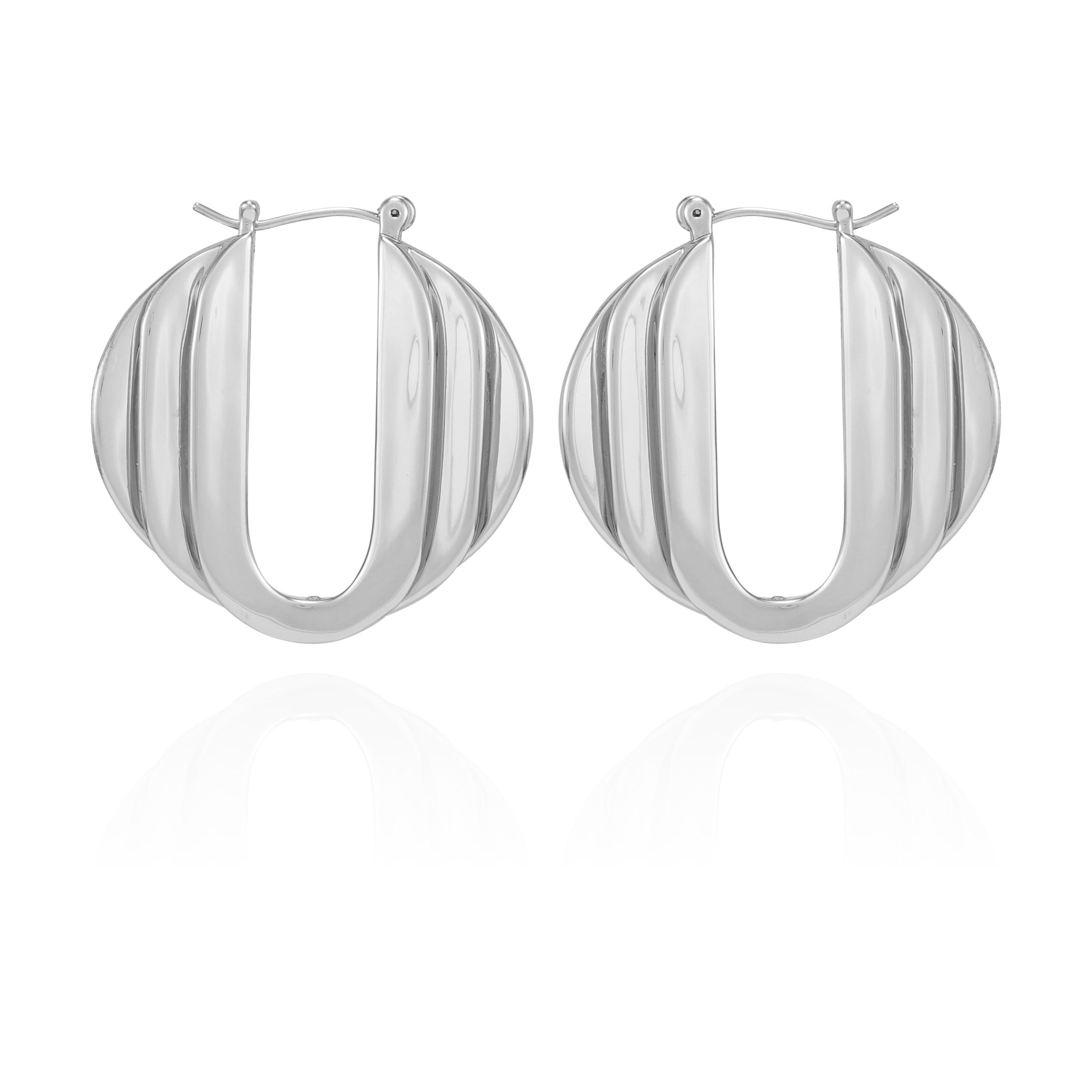 Stacked Link Hoop Earrings