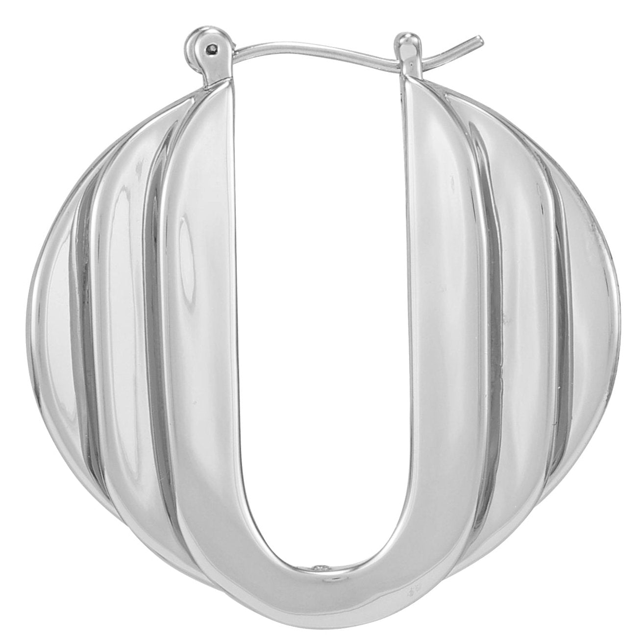 Stacked Link Hoop Earrings - Image 2