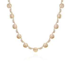 Goldtone Pave Multi-Coin Statement Necklace