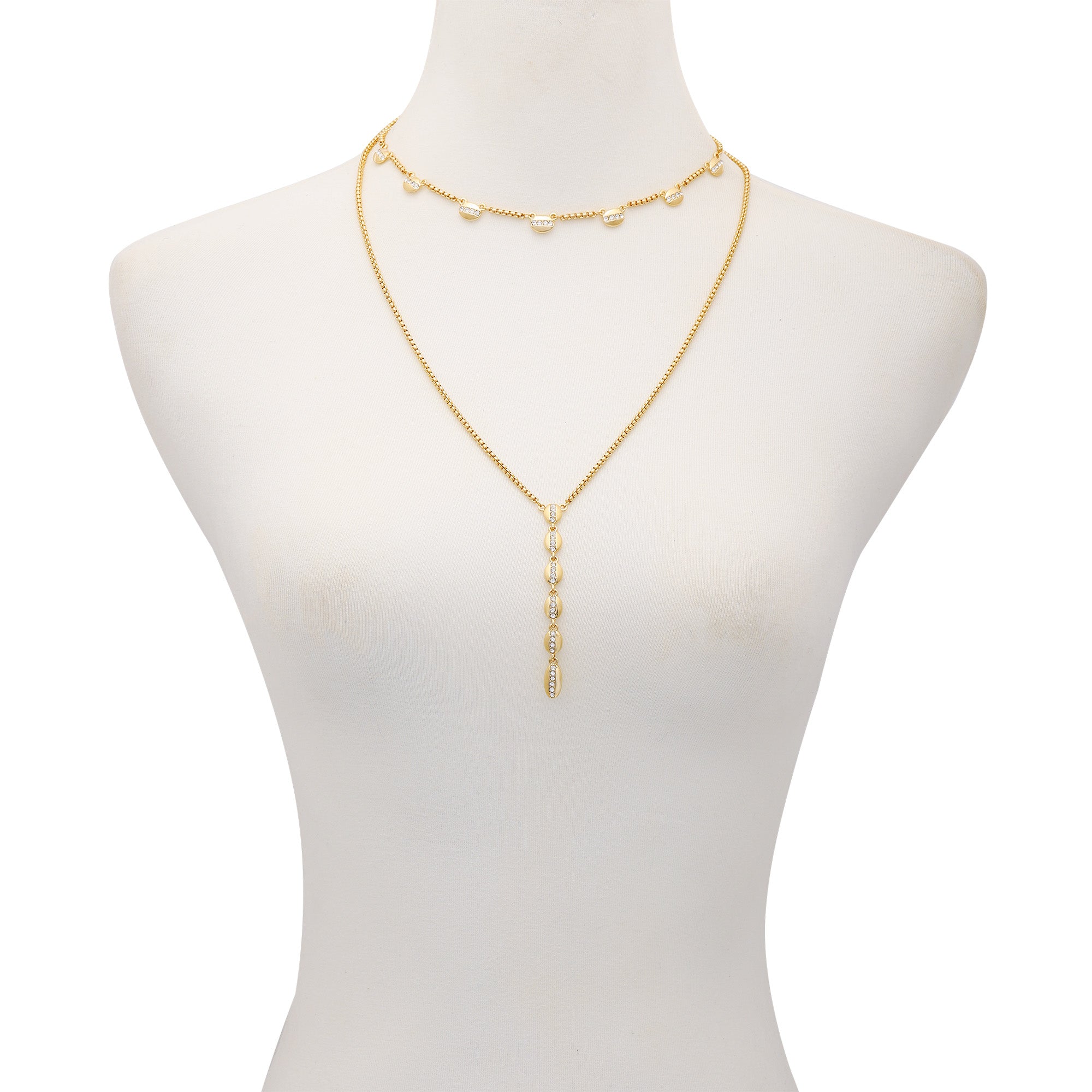 Crystal Layered Necklace - Image 2
