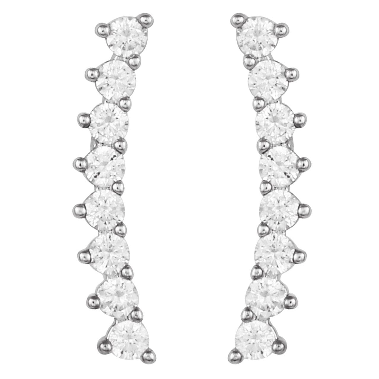 Cubic Zirconia Climber Earrings - Image 2