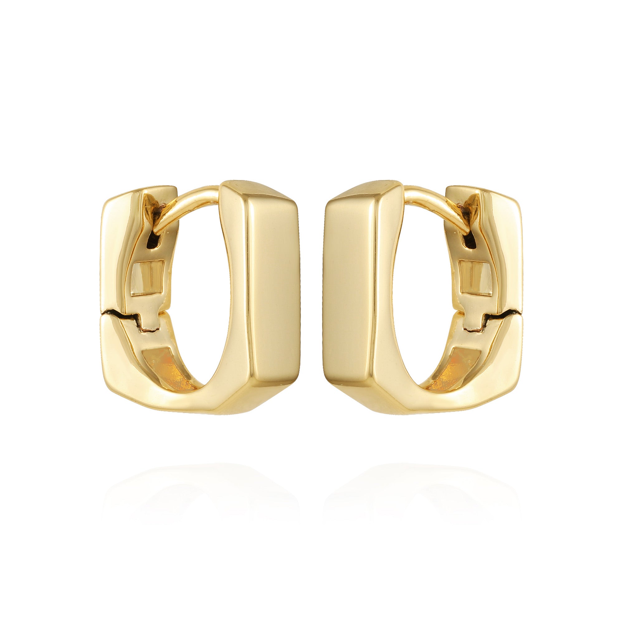 Rectangle Huggie Hoop Earrings