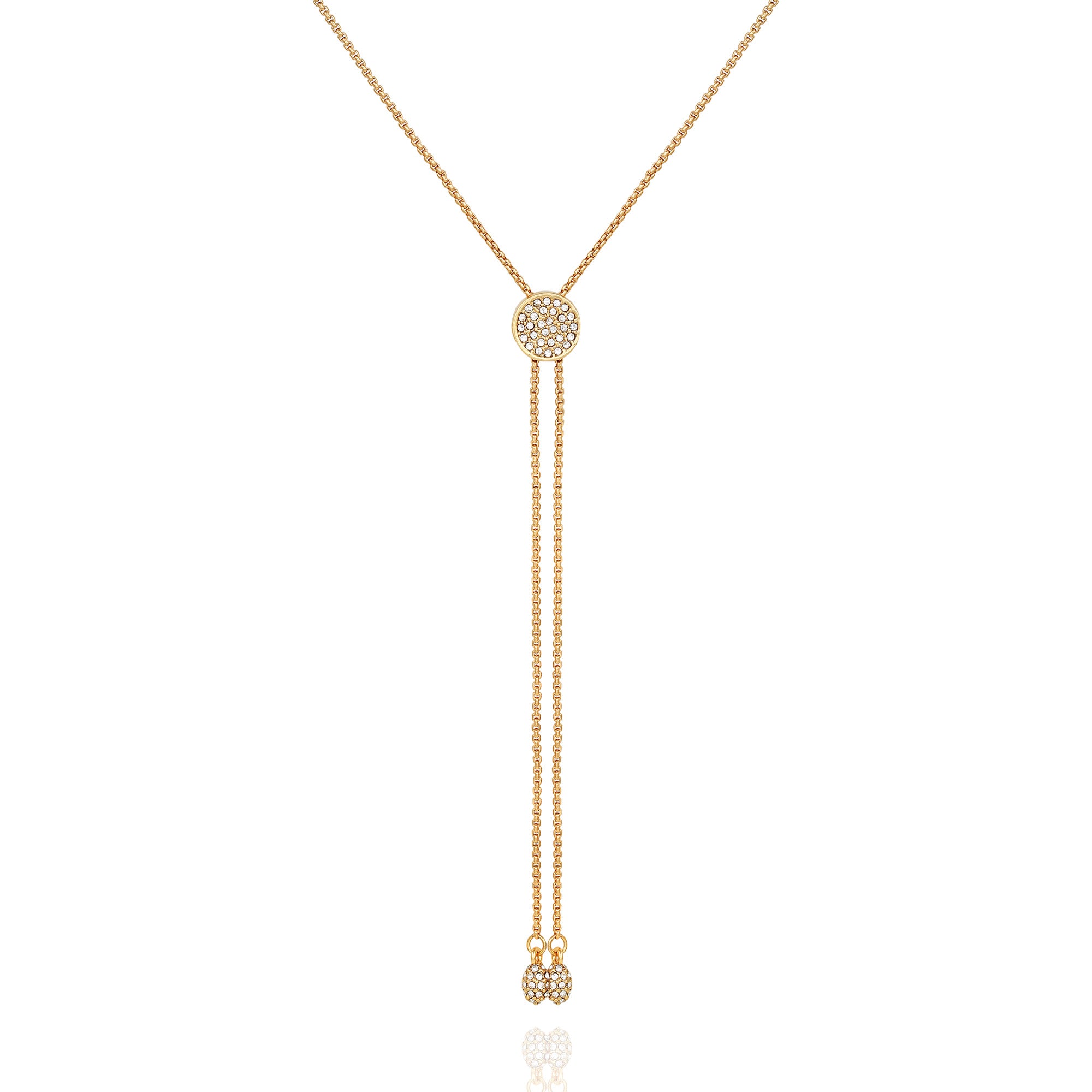 Pave Slider Bolo Necklace